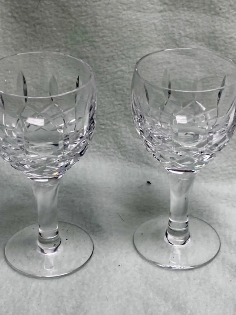 Vintage, Rare 2-pc Glass Crystal Cordials